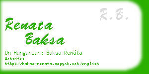 renata baksa business card